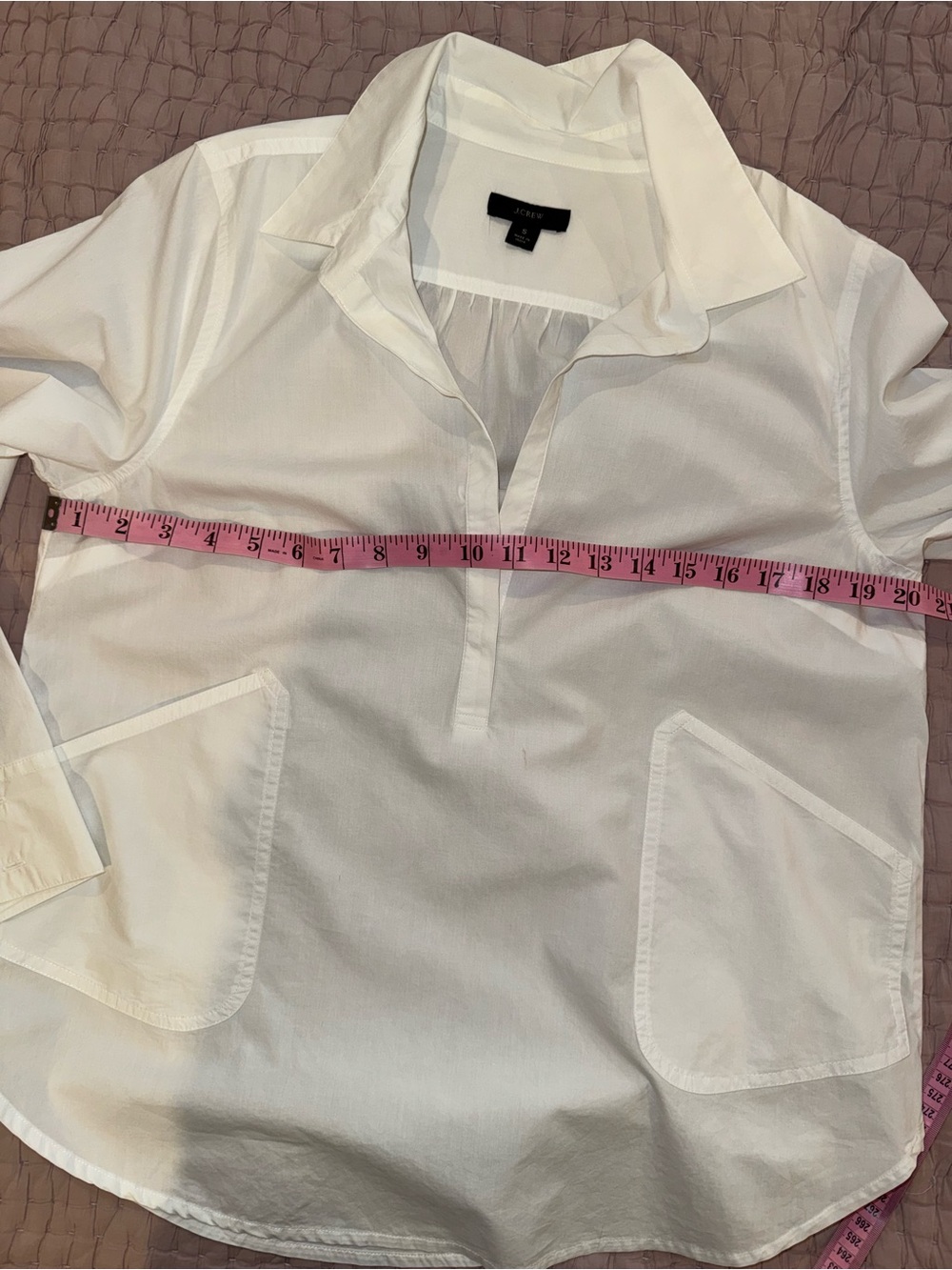 J. Crew White Button-Front Popover Shirt - Picture 5 of 5